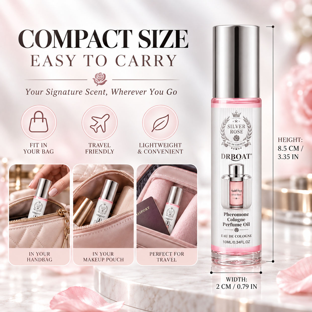 Silver Rose Roll-On Perfume Oi - Perfume Fragrance Concentration review and price